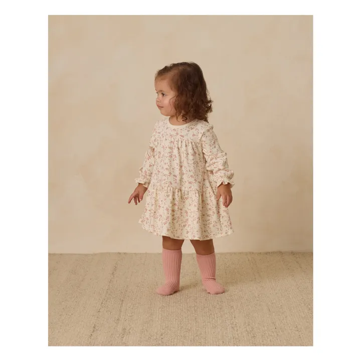 Organic Cotton Flower Dress | Ivory- Product image n°1