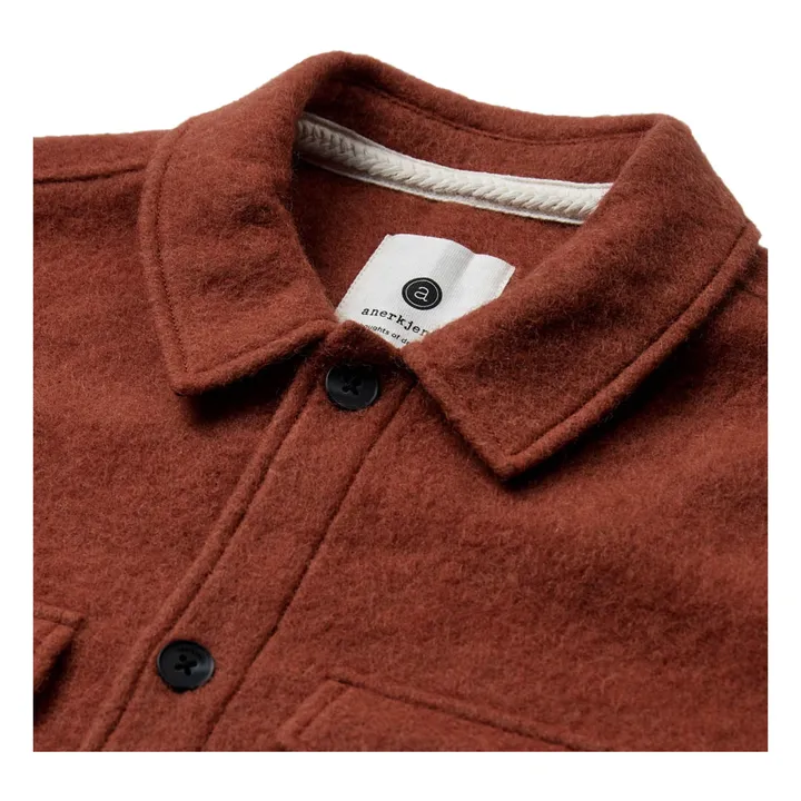 Sur-Chemise Akoscar Laine | Terracotta- Image produit n°2