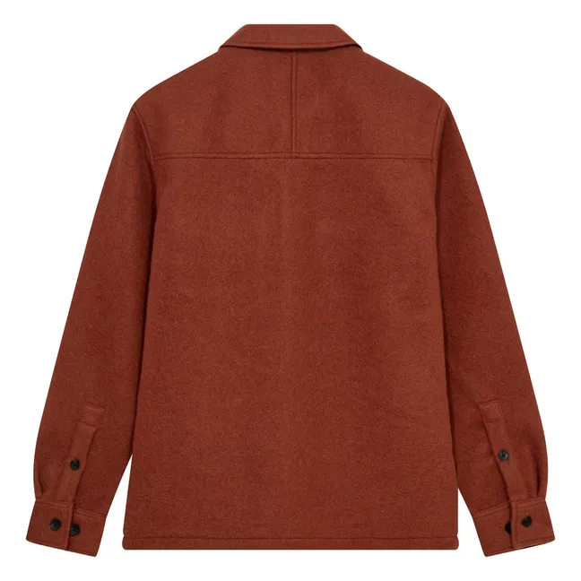 Sobrecamisa de lana Akoscar | Terracotta