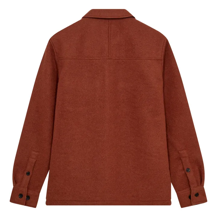 Sur-Chemise Akoscar Laine | Terracotta- Image produit n°1