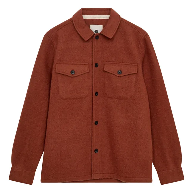 Sur-Chemise Akoscar Laine | Terracotta