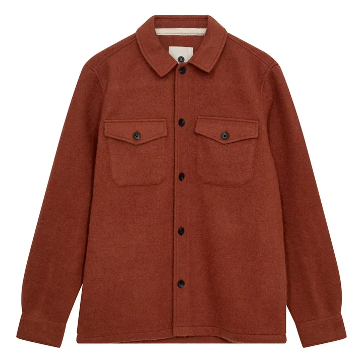 Sur-Chemise Akoscar Laine | Terracotta- Image produit n°0