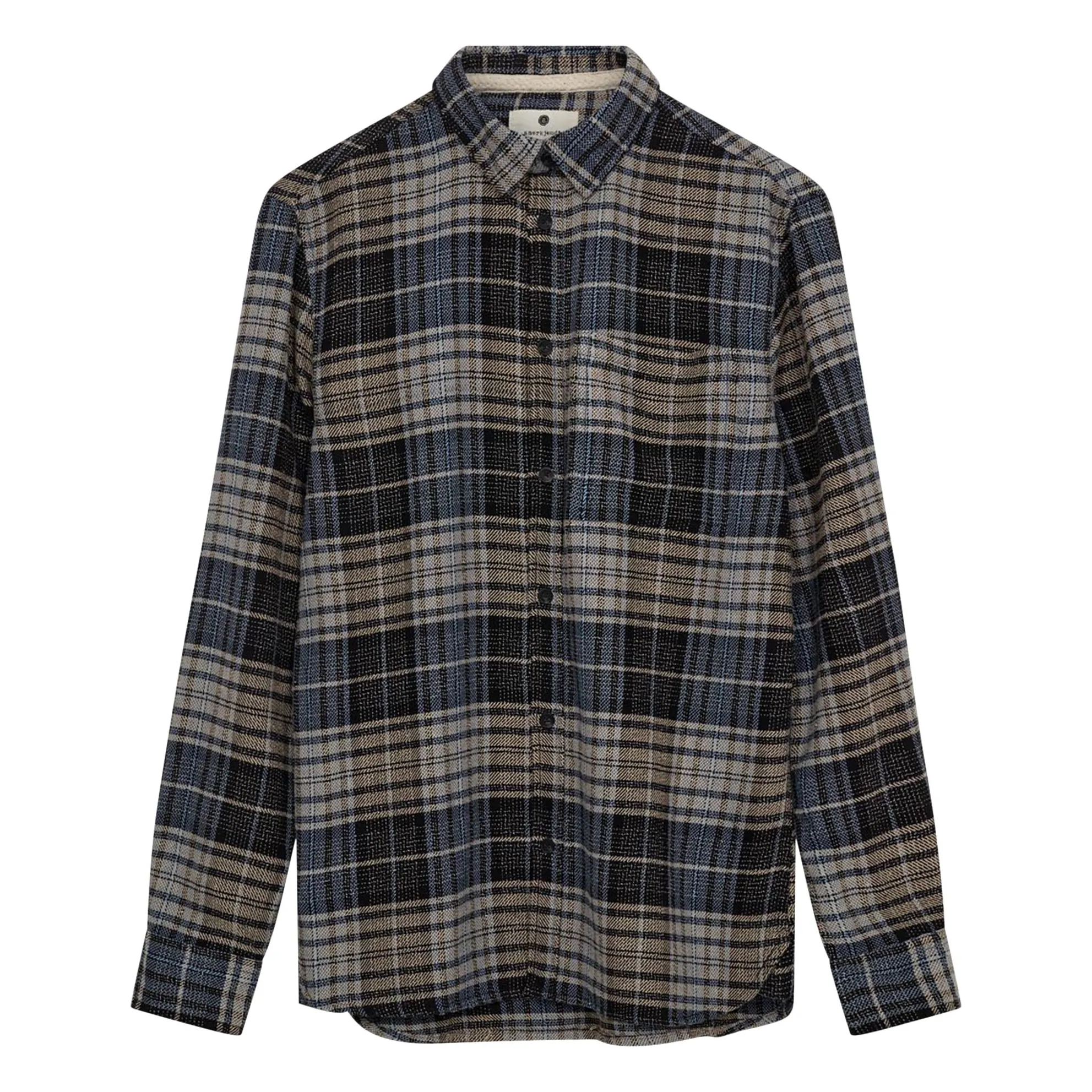 Anerkjendt Indigo Shirt Akkonrad Carreaux Recycled Fibers