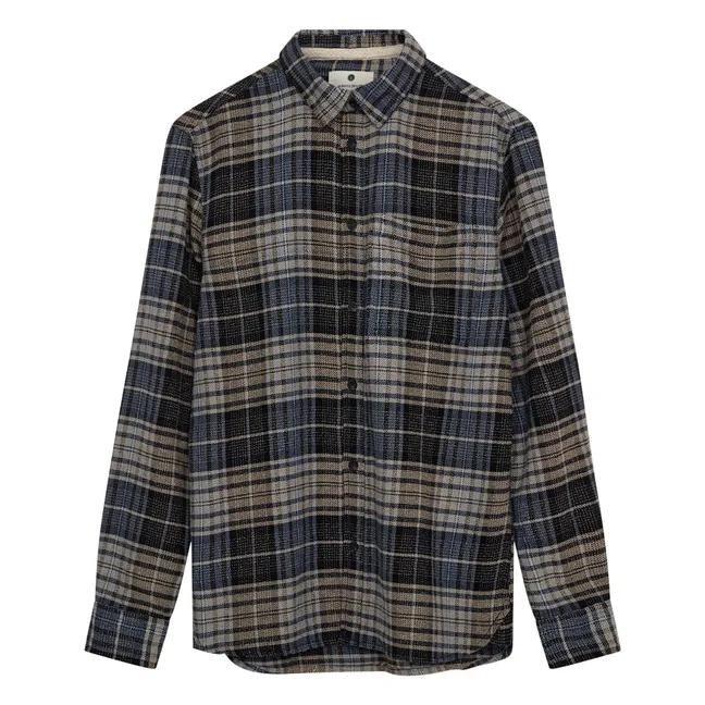Chemise Akkonrad Carreaux Fibres Recyclées | Indigo