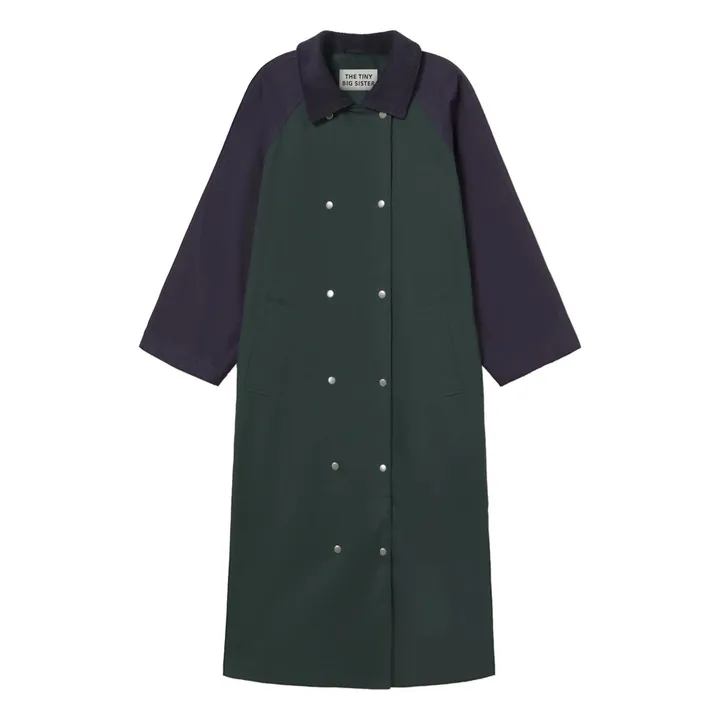 Trench Color Block | Vert kaki- Image produit n°0