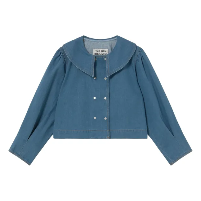 Blouse Boutonnée Denim | Bleu gris