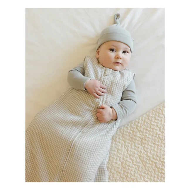 Bonnet Naissance Coton Bio | Bleu gris