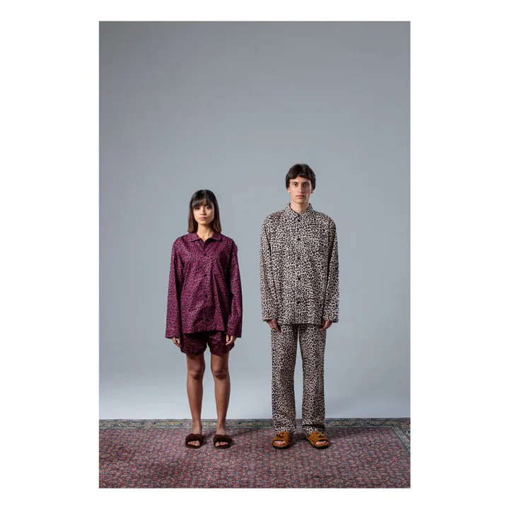 Leopard Pyjama Shirt | Beige- Product image n°1