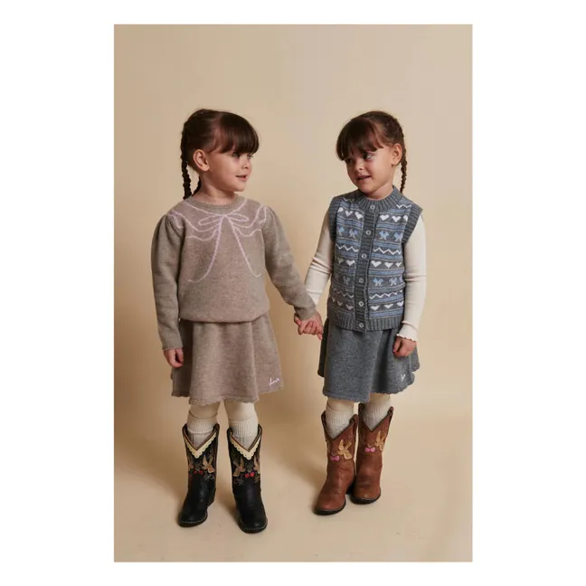 Cashmere skirt | Sand