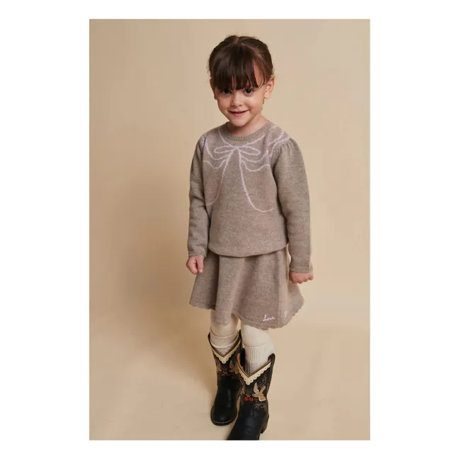 Cashmere skirt | Sand