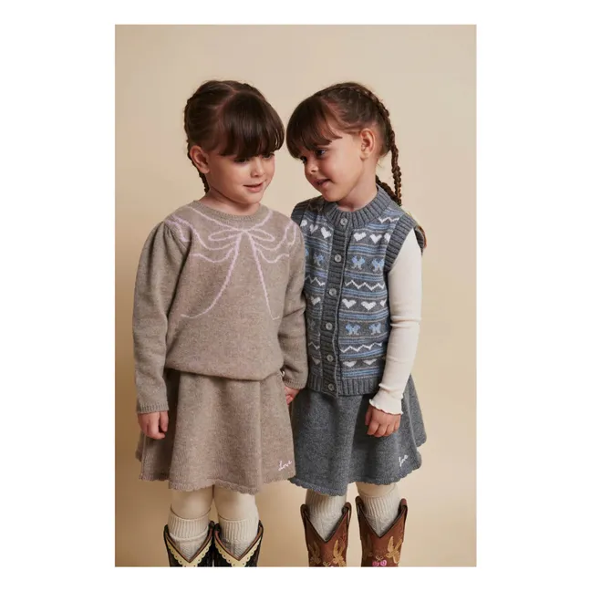 Cashmere skirt | Sand