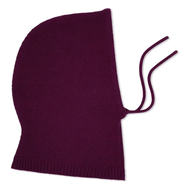 Cagoule Cordons Cachemire | Prune