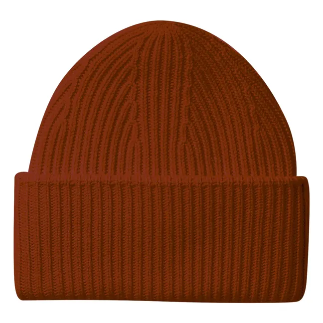 Gorro de cachemira de canalé | Chocolate
