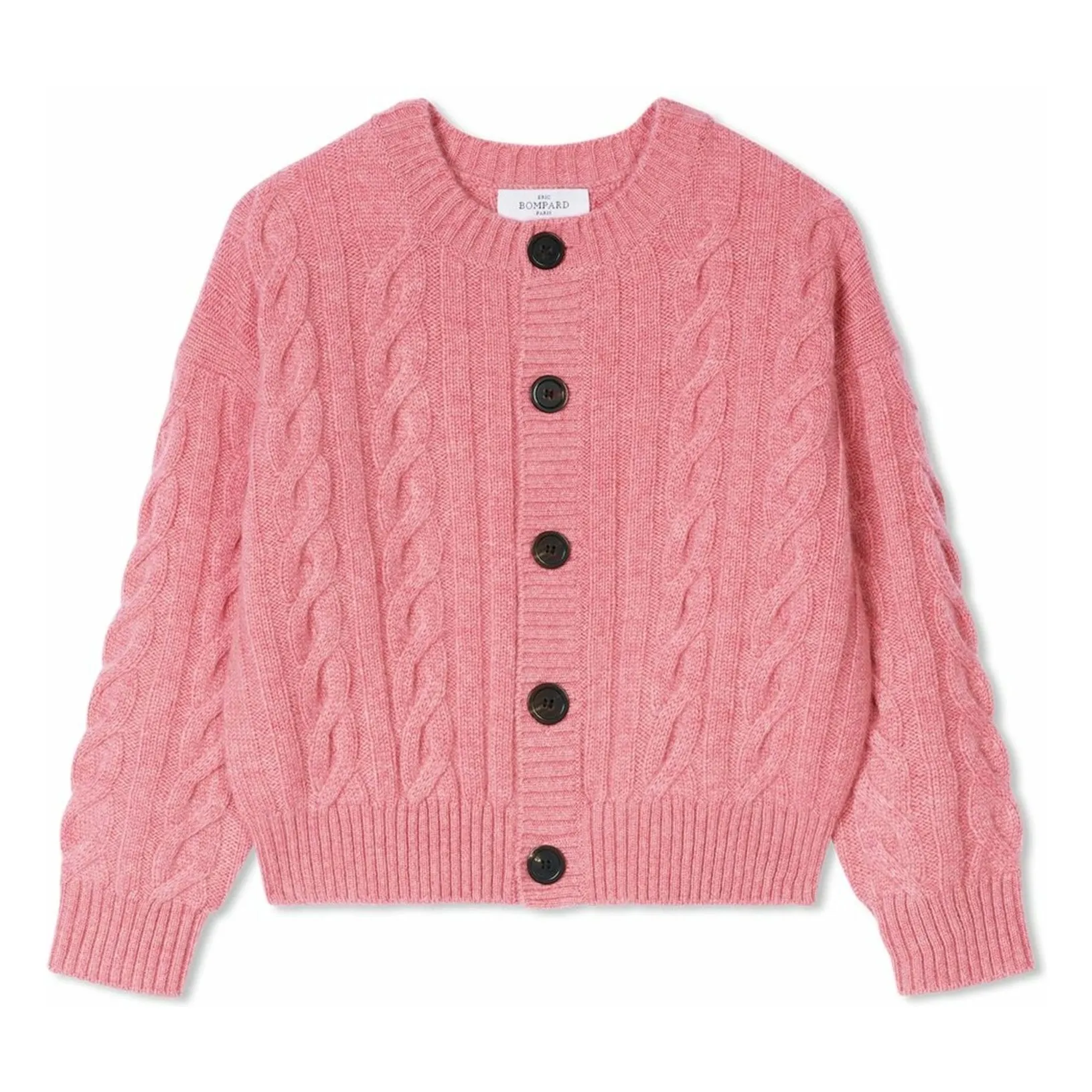 Bompard Pink Twisted Cashmere Cardigan