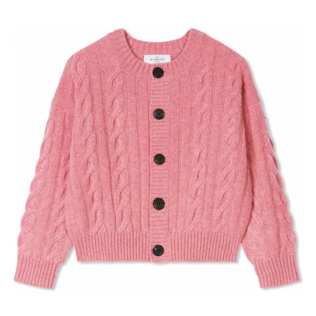 Cardigan Torsades Cachemire | Rose