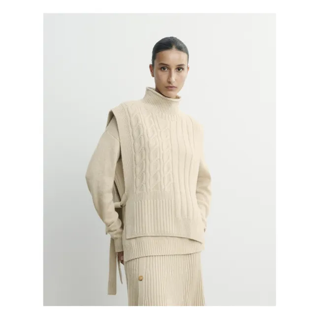 Langer Gürtel Plastron Twists and Ribs Cashmere | Hafer