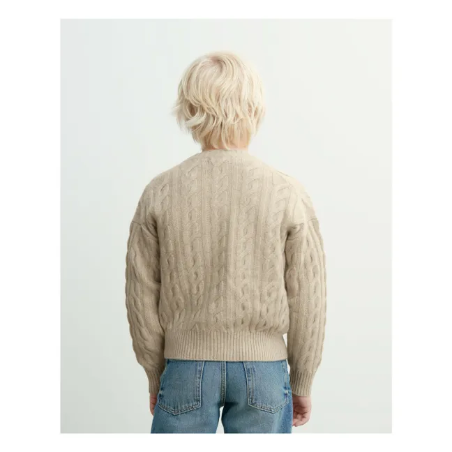 Cardigan Torsades Cachemire | Crème