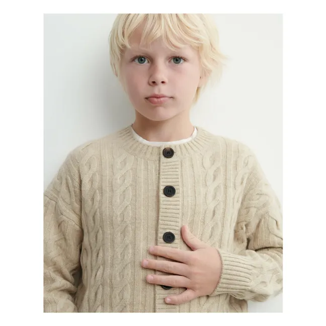Cardigan Torsades Cachemire | Crème