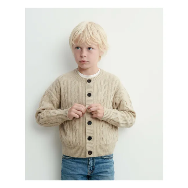 Cardigan Torsades Cachemire | Crème