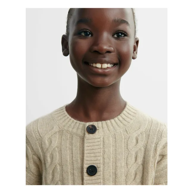 Cardigan Torsades Cachemire | Crème