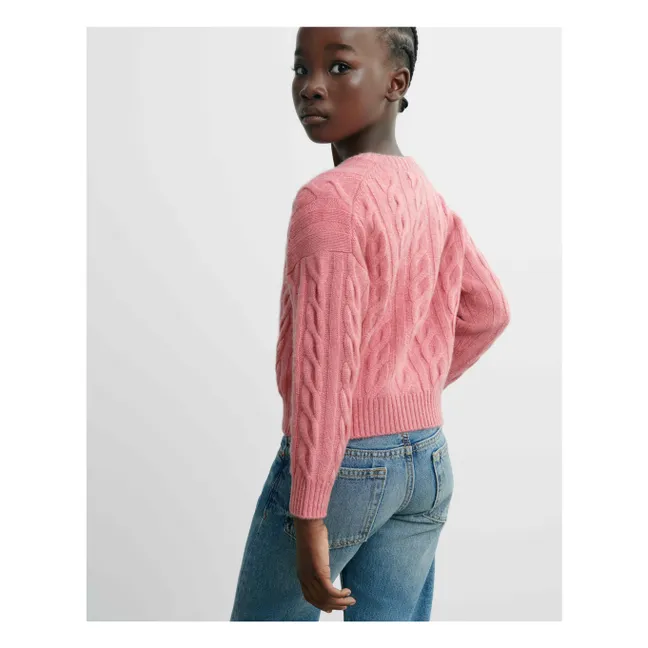 Cardigan Torsades Cachemire | Rose