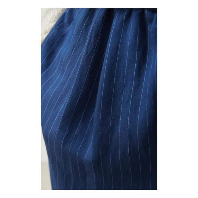 Okyrow Striped Pants | Navy blue