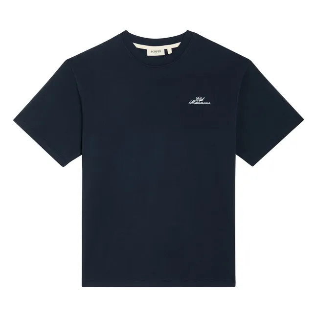 T-Shirt Boxy Club Mediterranea | Bleu marine