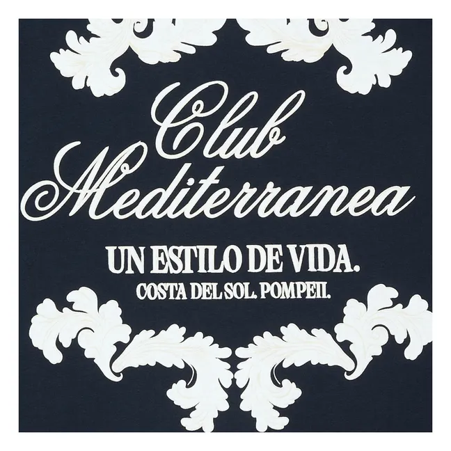T-Shirt Boxy Club Mediterranea | Bleu marine