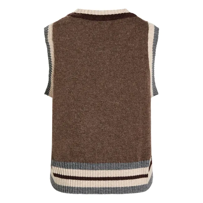 Pull Sans Manches Pumio Laine Mérinos Extra Fine | Taupe