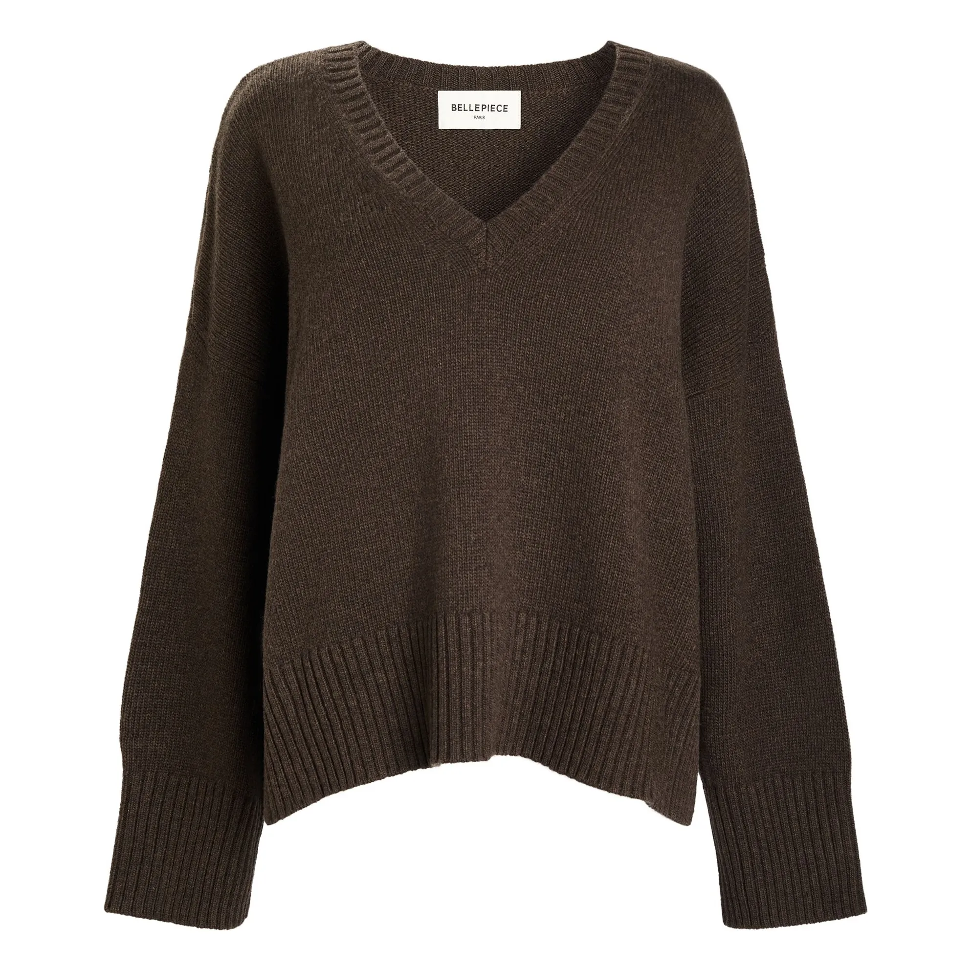Bellepiece Brown Watson Merino Wool Sweater