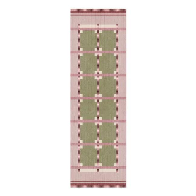 Tapis de couloir en laine Röllakan Ruth | Vert