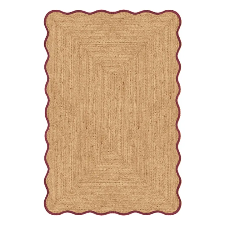 Tapis en jute Scallop | Noir mat- Image produit n°0