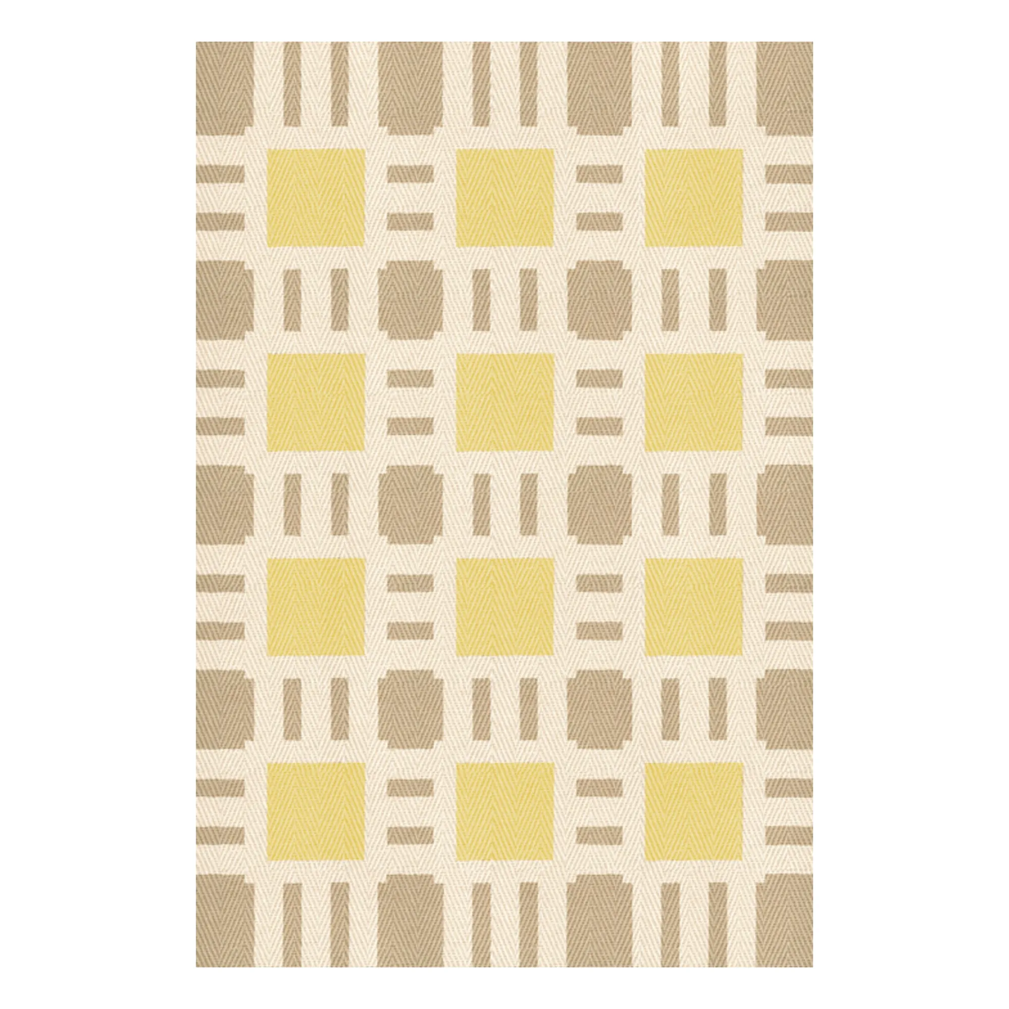 Layered Pale Yellow Late Breakfast Jute Rug, Evelina Kroon