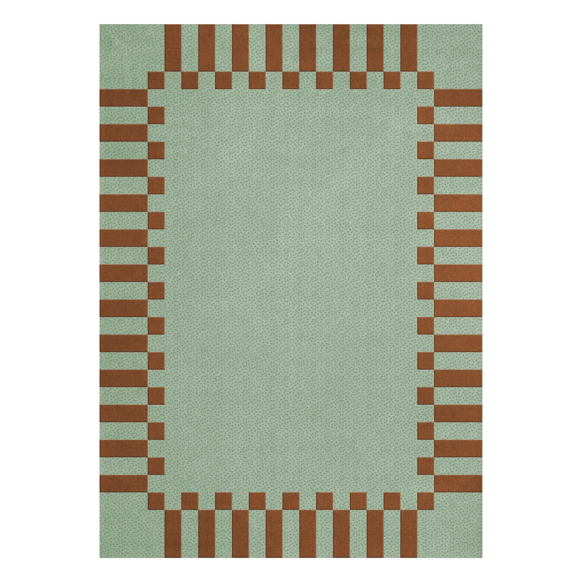 Layered Pistachio Wool Carpet Teklan Frame, Tekla Evelina Severin
