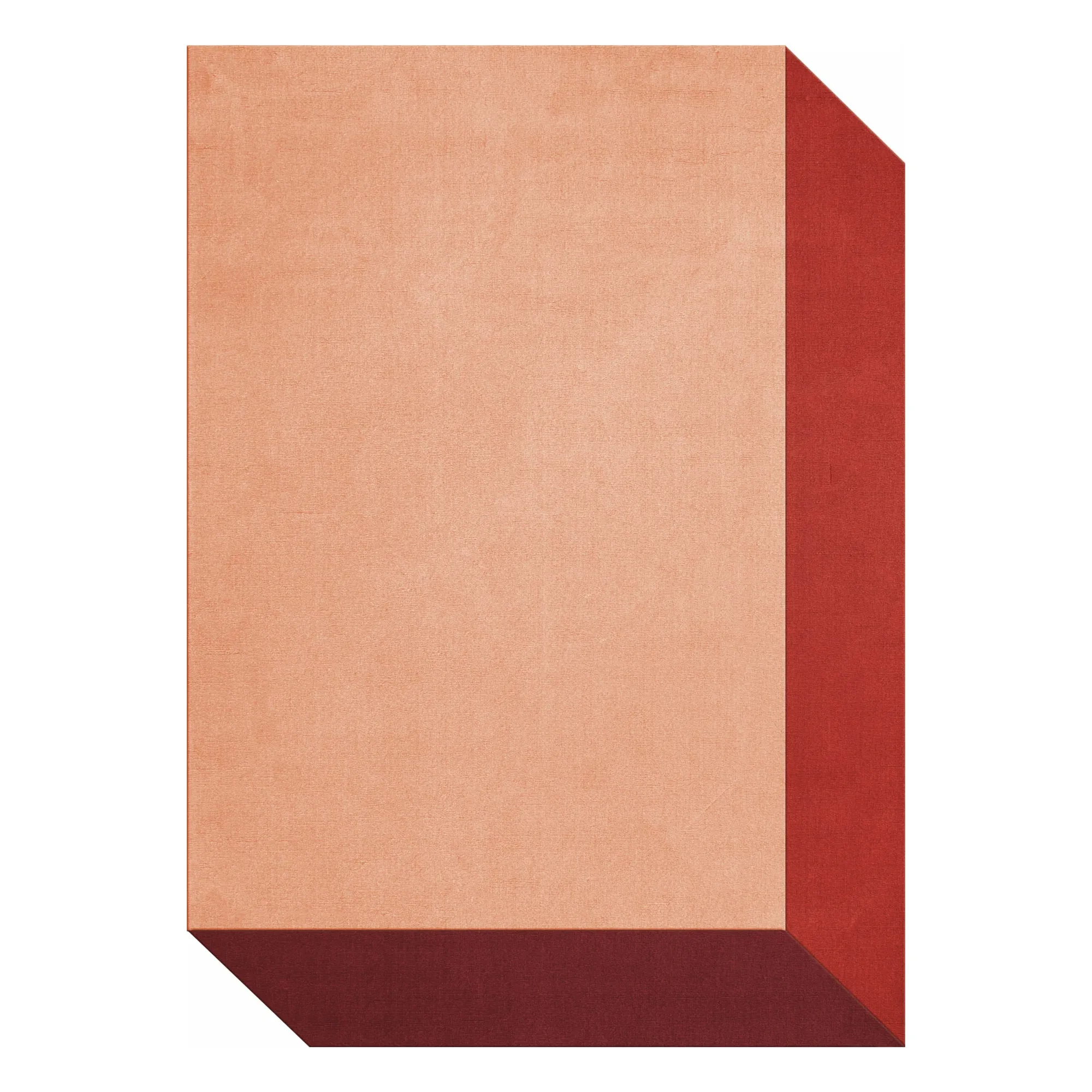 Layered Coral Wool Rug Teklan Box, Tekla Evelina Severin
