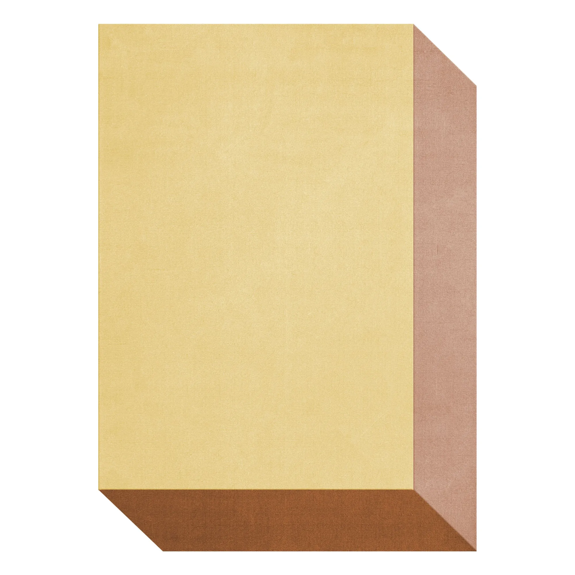 Layered Yellow Wool Rug Teklan Box, Tekla Evelina Severin