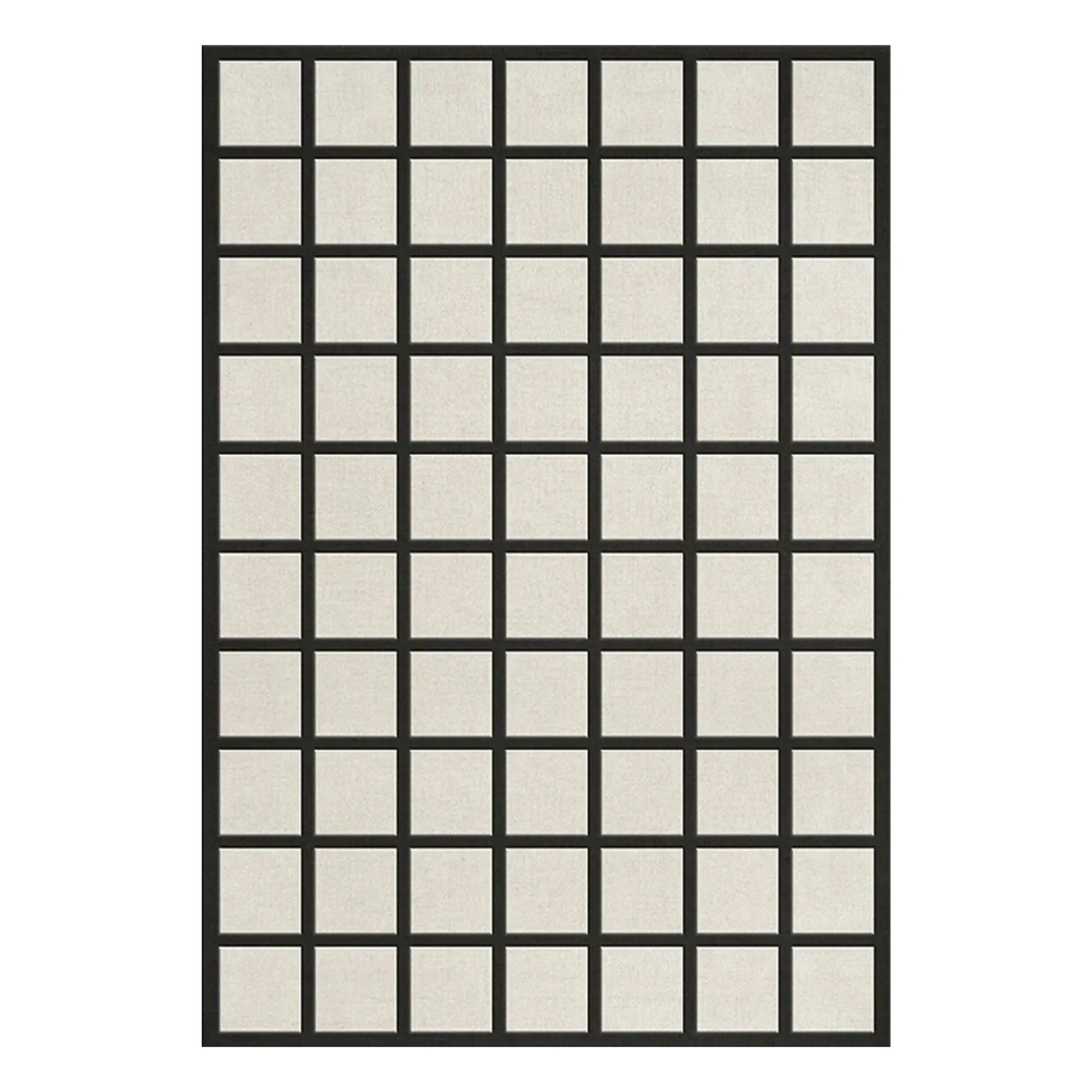 Layered White Avenue Wool Carpet