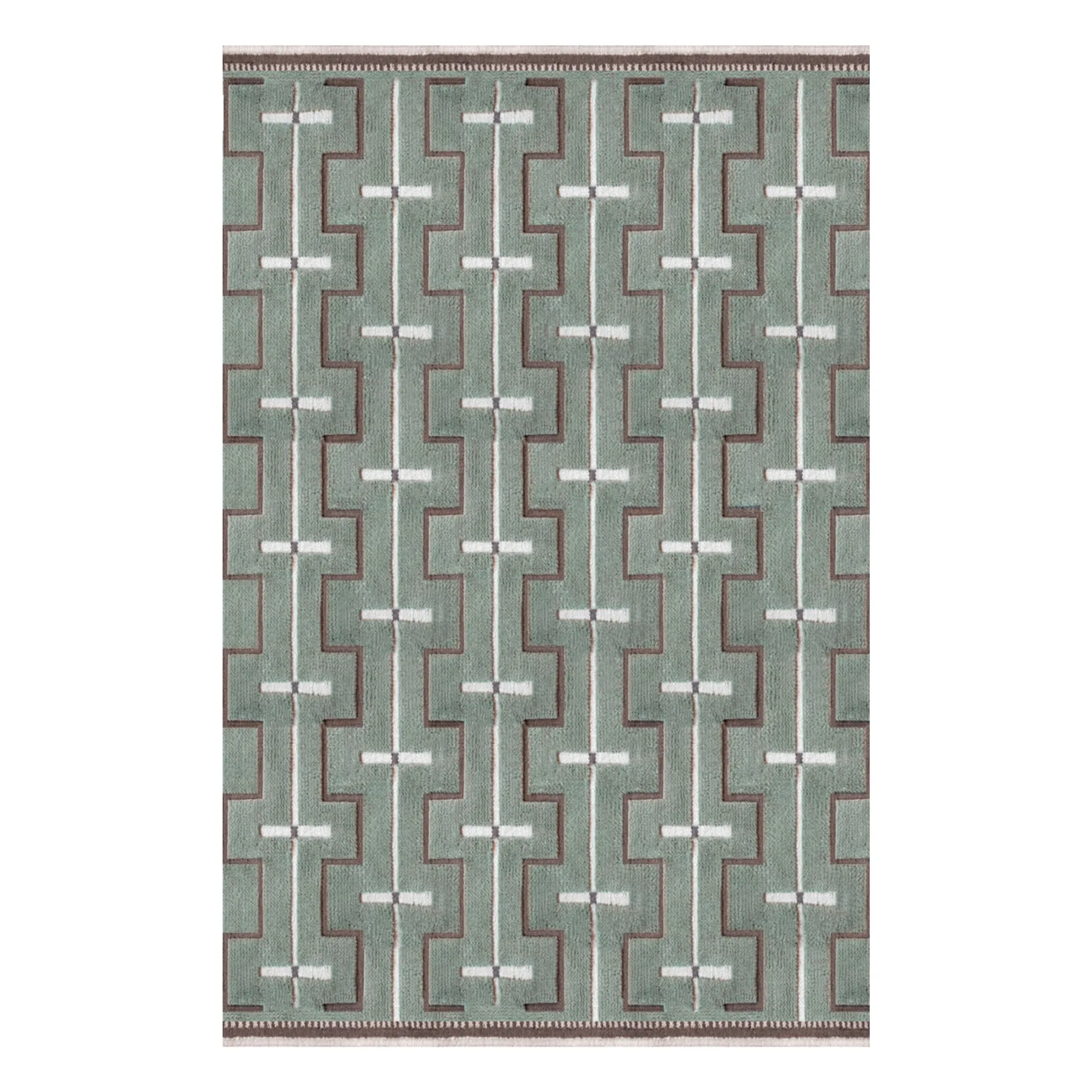 Layered Women's Sage Johanna Wool Rug