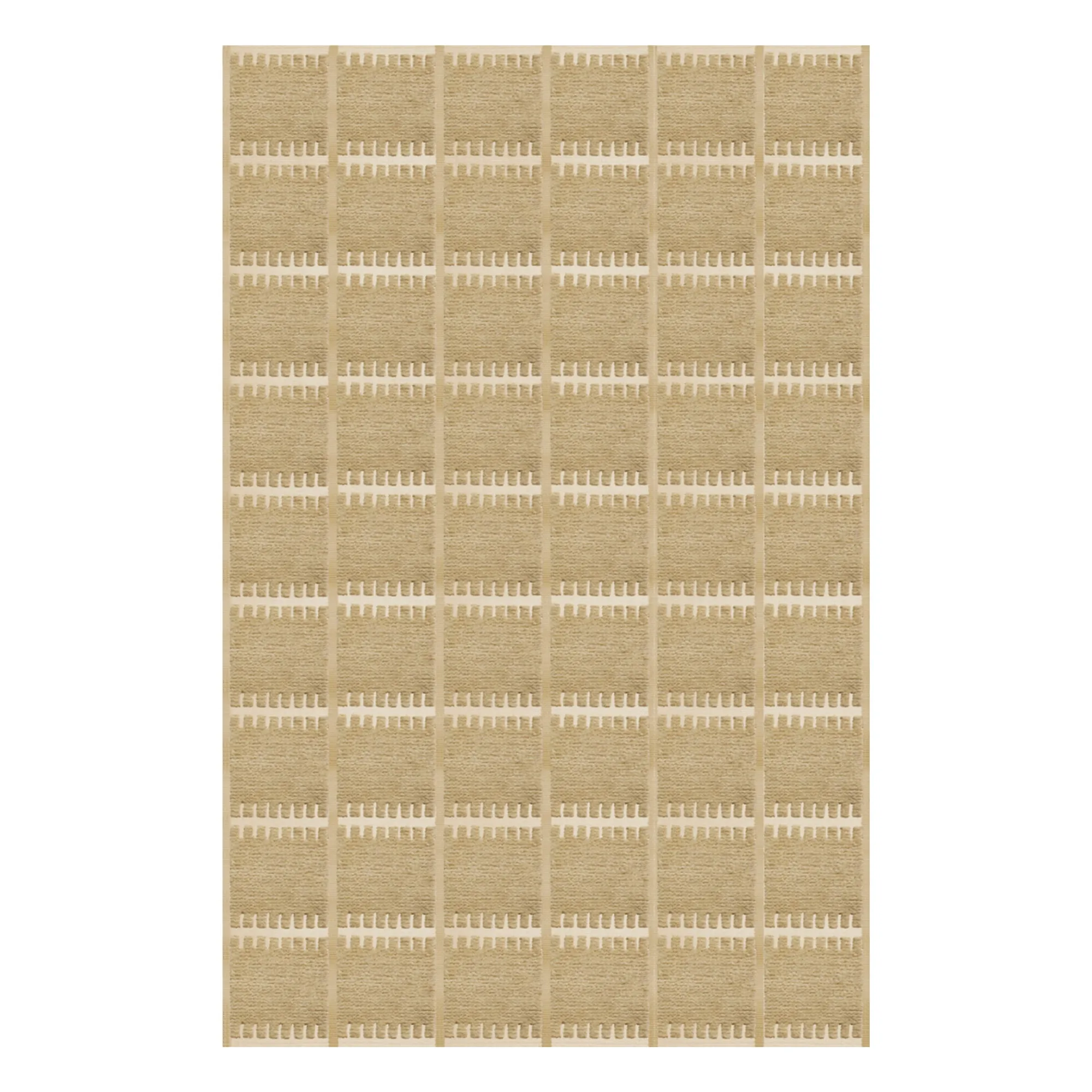 Layered Women's Mustard Wool Rug Lilly
