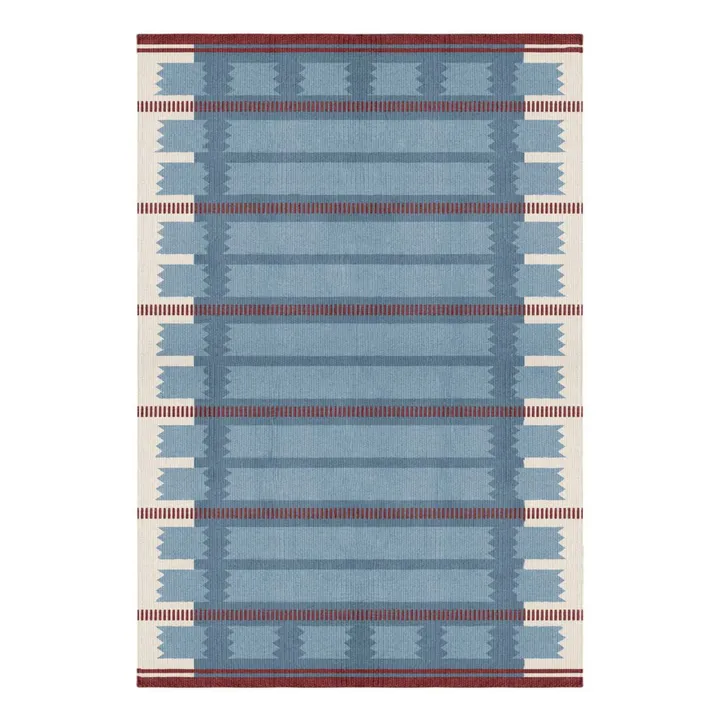 Tapis en laine Röllakan Iris | Bleu pétrole- Image produit n°0
