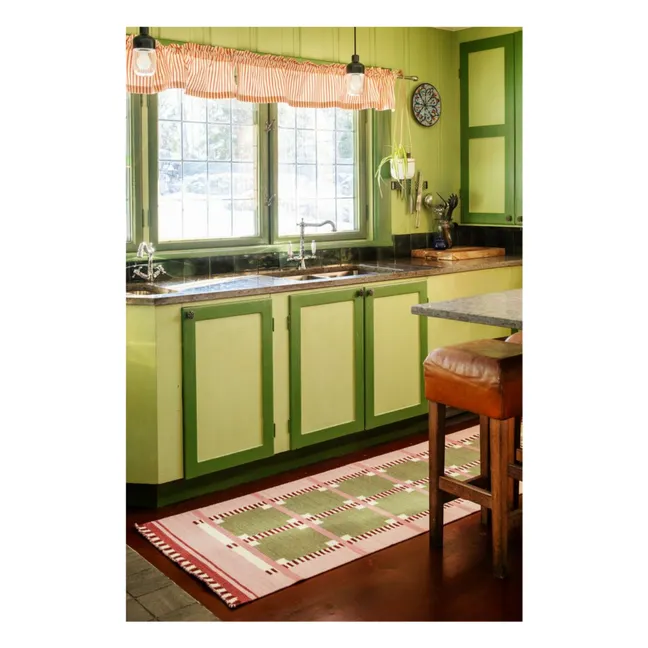 Tapis de couloir en laine Röllakan Ruth | Vert