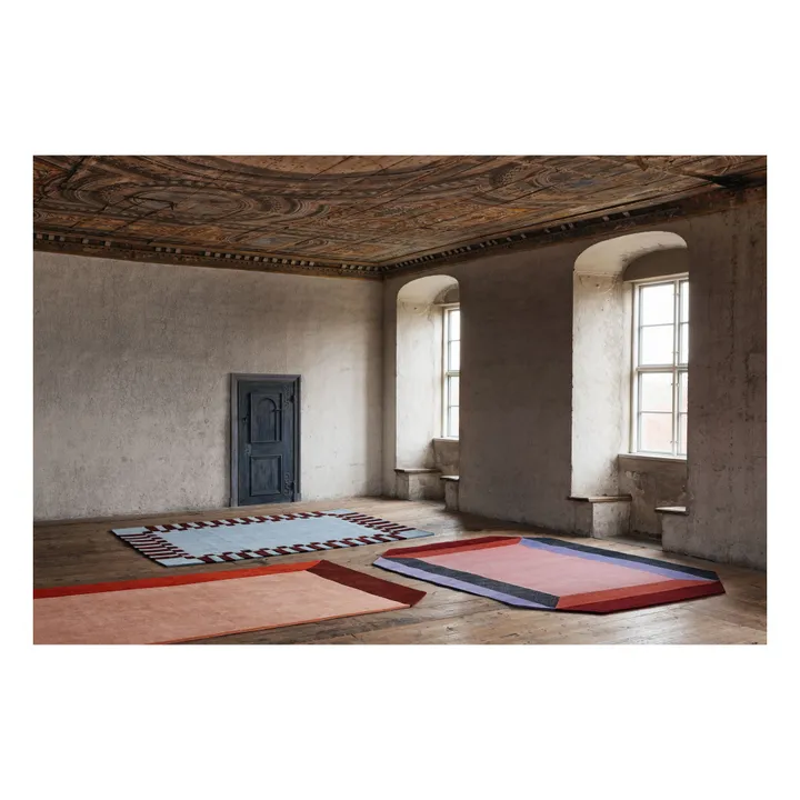 Tapis en laine Teklan Frame, Tekla Evelina Severin | Bleu- Image produit n°5