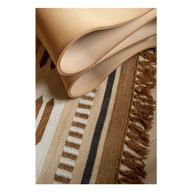 Alfombra de lana para pasillo Hilma de Röllakan | Amarillo Mostaza