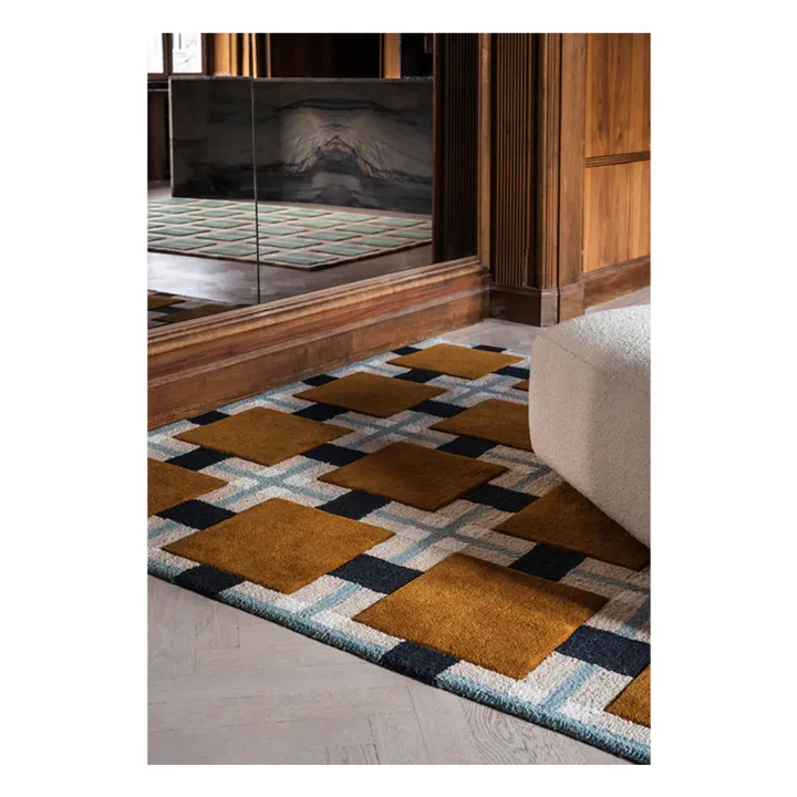 Alfombra de lana Un paseo por el parque, Evelina Kroon | Ocre- Imagen del producto n°4