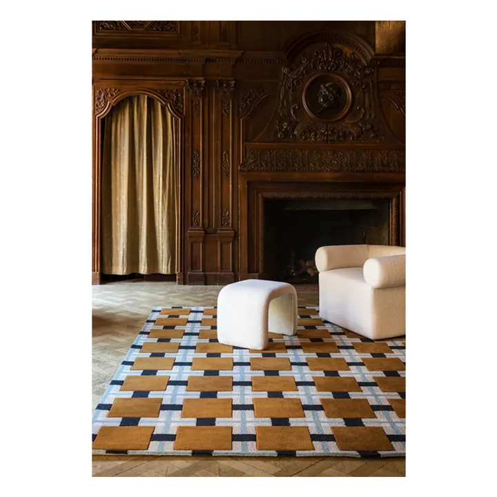 Tapis en laine A walk in the park, Evelina Kroon | Ocre- Image produit n°1