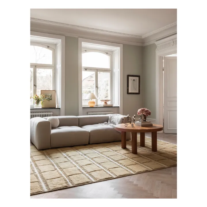 Tapis en Laine Lilly | Jaune moutarde- Image produit n°1