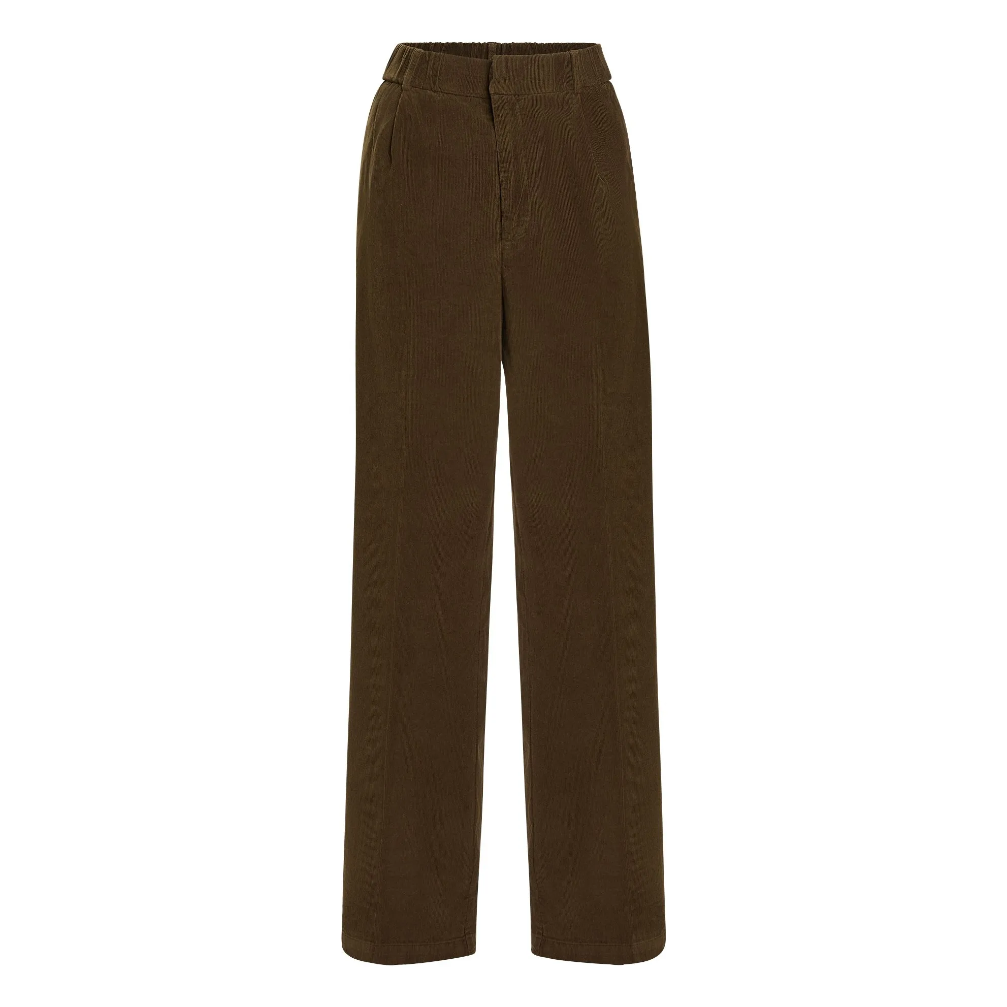 Pomandère Khaki Corduroy Elastic Pants