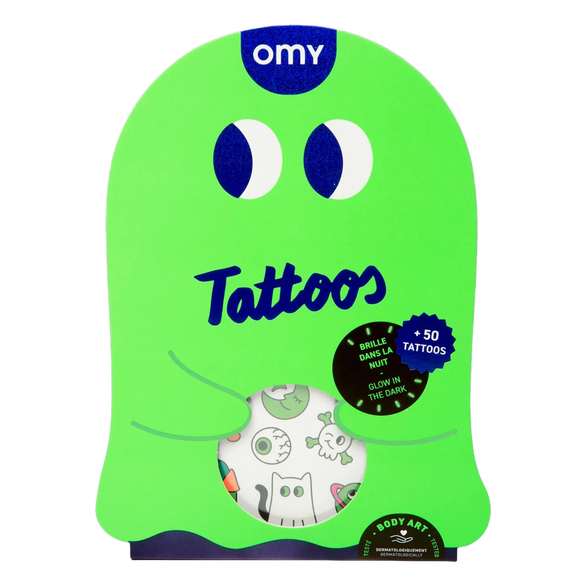 Omy Multicoloured Boo! Phosphorescent Temporary Tattoos