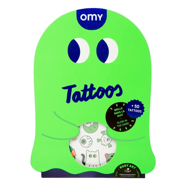 Boo! phosphorescent temporary tattoos