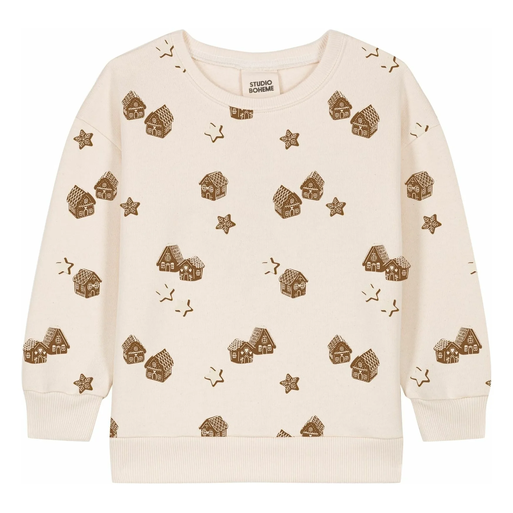 Studio Bohème Ecru Christmas Bear Sweat Organic Cotton